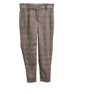 J. Crew Womens Size 00 Black Plaid Dress Pants Career Workwear